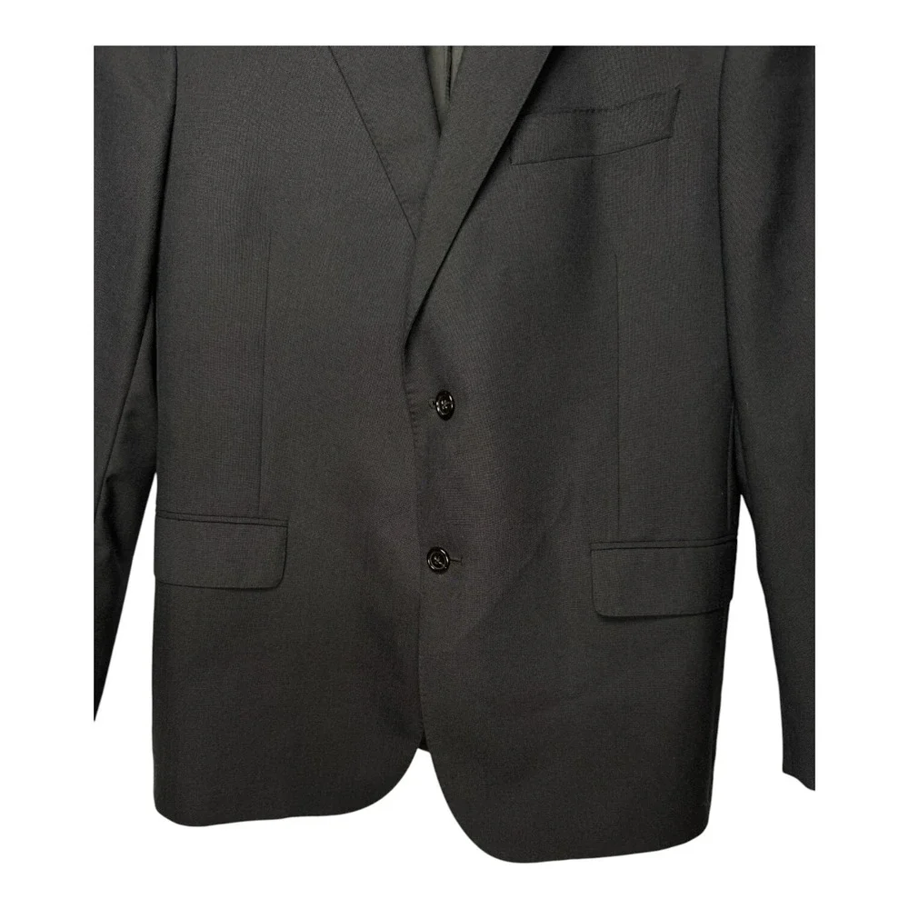 Jack Spade Mens 42 Wool Sport‎ Coat Blazer Black 2 Button Made USA Career Formal